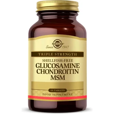 Solgar Glucosamine Chondroitin MSM 60 Tablet Amerika Menşeli Yetişkinler İçin